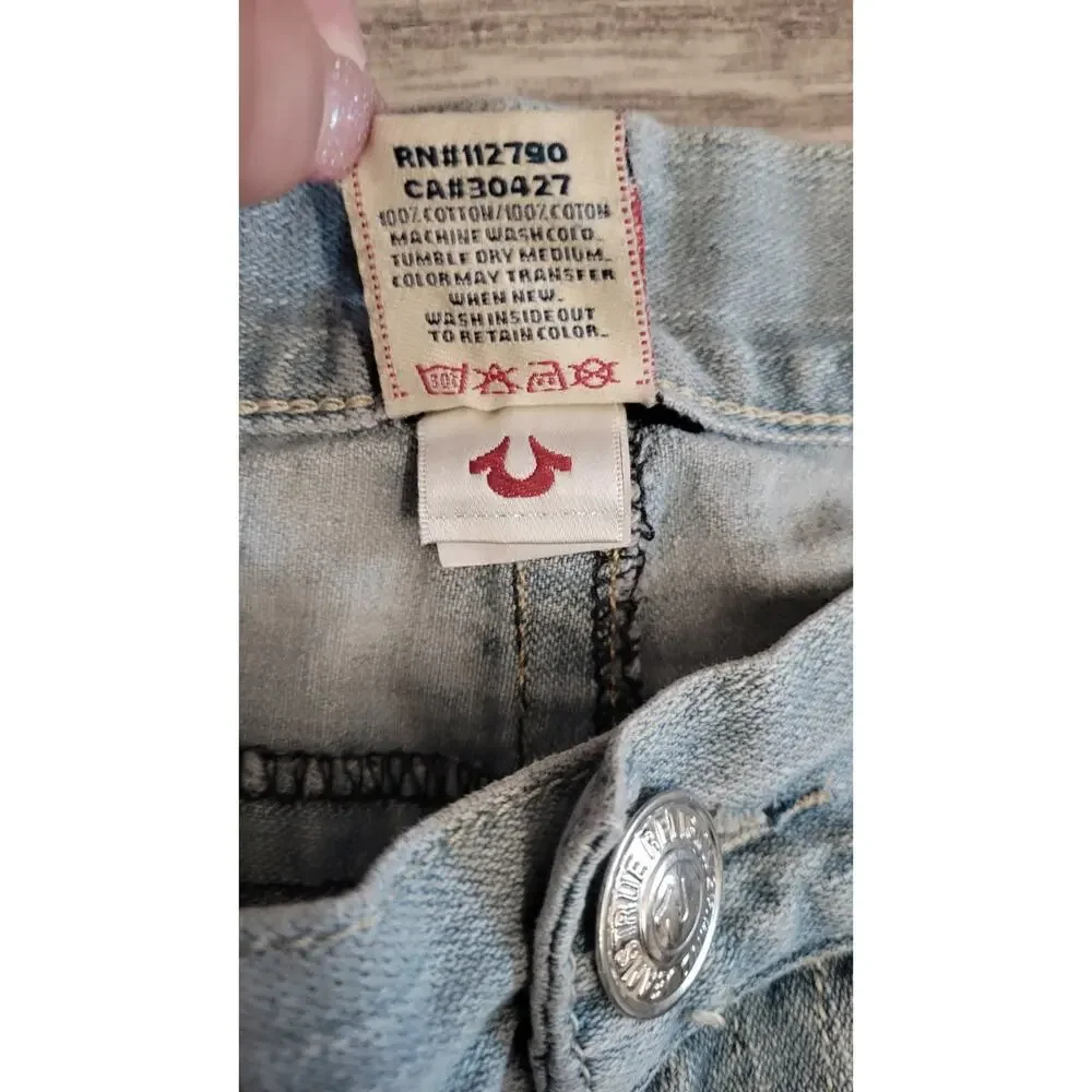 True Religion Billy Super T Light Wash Jeans Men's 34 USA Y2K 33x29